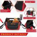 Aliceset Ladder Tool Holder Giant Ladders Pouch Upgrade Cargo Elastic Storage Bag Heavy Duty Bag Organizer Accessories for Tool Organizer & Storage (Red)