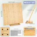 Tatiwoo 15.4" Foldable Blocking Board, Large Blocking Board for Crocheting Knitting with 30 Pcs Pin/Peg, Granny Square Blocking Boards for Wooden Knitting Blocking Board Crochet Projects