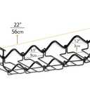Wallniture Piccola Under Cabinet Wine Rack & Glasses Holder, Kitchen Organization with 6 Bottle Organizer Metal Black