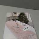 Table Runner, Thanksgiving Modern Small White Fur Table Runners for Party Birthday Christmas Friendsgiving Wedding Dinning Table, Decorative Rug Luxury Faux Fur Runner for Table(11.8x47.2inch)