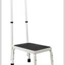 Medical Step Stool with Handle – Adjustable Safety Step Assist for Car, SUV, RV, and Mobile Home, Heavy Duty Handicap Step Stool with Handrail for Elderly, Seniors, and Adults (800 lbs Capacity)