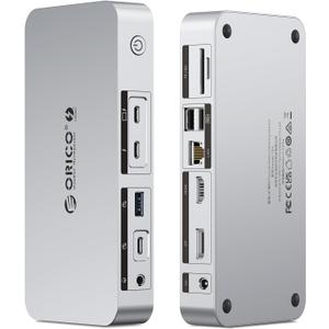 ORICO Thunderbolt 4 Dock,40Gbps 12-in-1 HUB Docking Station Support Single 8K/Dual 4K and Daisy Chain Expansion,Compatible HDMI/DP Port,SD/TF Slots Ideals for Media Editor-TB4, Pack of 1