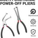 Electrical Disconnect Pliers, Anti-Slip Grip Automotive Electric Connector Pliers Fuel Line Disconnect Repair Tools (1pcs Straight 1pcs 60Bend)