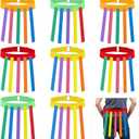 Wettarn 8 Pcs Catch Tail Game Belt Set Field Day Games Catching Equipment for Adults and Kids Ideal for Family Gatherings Parks Reunions Birthday Parties Camping (Red,Orange,Yellow,Green)