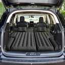 Umbrauto SUV Air Mattress for Trunk: Upgraded Car Camping Mattress with Flocked Surface and Extra Thick Bottom, Van Sleeping Bed for Back Seat with Pump, Nozzle, Repair Patch, Carry Bag Black