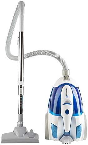Vacmaster Bagless Canister Vacuum Portable Cyclonic Corded Vacuum Cleaner with Washable HEPA Filter & Automatic 16ft Cord Rewind Included 2.5L Dust Cup for Tiles, Hard Floor and Pet Hair (White)