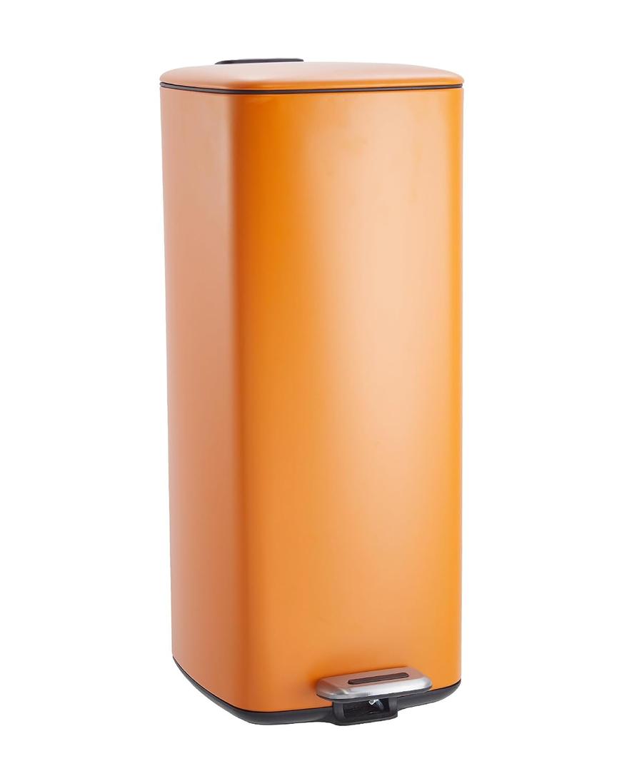 Garvee 8 Gallon Trash Can for Kitchen, Step Garbage Can, Orange