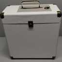 Costravio Vinyl Record Storage Record Holder Display Box Album Storage Moving Boxes Holds 30+ Valuable Records 7/10/12 Inch Record Crates Vinyl Organizer for Journey White