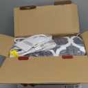 Homemate Heated Blanket Electric Throw - 50x60 Heating Blanket with 10 Fast Heat Levels 8 Hours Auto Off Soft Cozy Flannel Over-Heated Protection ETL Certification Keep Warming in Home (Grey Geometry)