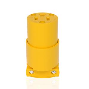 1PCS Extension Cord Ends Electrical Replacement Connector NEMA 5-15R 15A 125V Yellow Shell 2 Pole 3 Wire Grounding Female Straight Blade Electric Plug Replacement Power Cord Socket