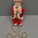 Electric Climbing Santa Claus with 3 Modes (Silent/Musical/Pause) Animated Up-Down Rope Climbing Movement for Christmas Indoor Decorations