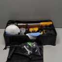 Qimedo Electric Spin Scrubber Extra Large Brush Q3,6000 mAh Best Battery Power Scrubber for Cleaning,1200RPM Shower Cordless Cleaning Brush with 8 Brushes for Bath/Tub/Tile/Floor (Smart Display) (Scrubber with 50-inch Handle, Yellow)