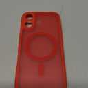 TOCOL for 17 Case, Full Camera Protection, Builtin Magnetic Ring, Compatible with Magsafe Charger, Drop Protection, Translucent Matte Phone Case for Phone 17 6.3 inch (Red)