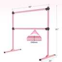 4FT Height Adjustable Ballet Barre, Freestanding Ballet Bar, Heavy Duty Dance Bar Support, Sturdy Construction, Anti-Slip for Kids Adult, Home and Gym use