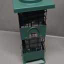 Squirrel Proof Bird Feeder, 3LBS Large Capacity Hanging Bird Feeders with Weight-Activated Perches for Outdoors, Metal Wild Birdfeeder for Blue Jay, Cardinal, Outside (Green)