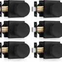 Haidms Matte Black Door Knobs Passage, Heavy Duty Square Matte Black Hall and Closet Door Knobs for Hallway, Zinc Alloy Passage Door Knob Hallway (6 Pack)