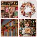 30Pcs Velvet Bows for Christmas Tree - Camel Small Christmas Tree Bows, Vintage Ribbon Bows for Garland, Wreath, Fireplace, Door, Gift Wrapping, Holiday Bows Ornaments for Xmas (5  7 Inch)