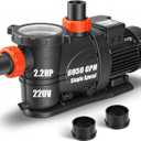 LEO In/Above Ground Pool Pump High Flow Powerful Self Priming Pool Pump,Red