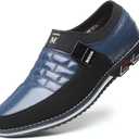 Mes Amis Mens Casual Loafers Business Shoes Fashion Dress Sneakers (15, Blue)