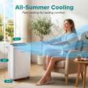 SereneLife Small Air Conditioner Portable 14,000 BTU with Built-in Dehumidifier - Portable AC unit for rooms up to 650 sq ft - Remote Control, Window Mount Exhaust Kit