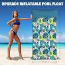 HomeKaren Oversized Pool Float Lounge Fabric-Covered 73" x 39", Inflatable Tanning Pool floaties for Adults, Pool Raft Lounger and Pool rafts & Inflatable Ride-ons for Pool Party, sea, Beach, Lake