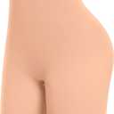 Womens Seamless Shaping Boyshorts Panties Tummy Control Underwear Slimming Shapewear Slip Shorts (Beige, L)