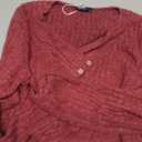 SAMPEEL Sweaters for Women Long Sleeve Shirts V Neck Tops with Buttons Fall Fashion Outfits Winter Clothing 2025, Size Medium