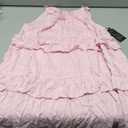 R.Vivimos Women's Summer Dress Boho Sleeveless Halter Layered Ruffle Casual Swing Mini Dress with Pockets (Pink), Large