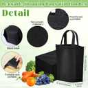 Windyun Small Non Woven Gift Bags with Handles, 8 x 4 x 10 Inch Reusable Foldable Treat Tote Bag for Party Favor