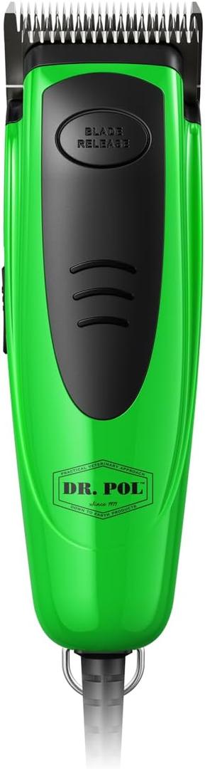Andis Dr. Pol Easy Clip Versa Clipper Kit - Complete Grooming Solution with Detachable Blades, Attachment Combs, Nail Clipper & More for Safe, Efficient Grooming of All Dog Types, Green, 561121