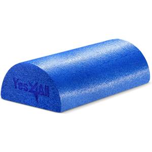 Yes4All Medium Firm Half Foam Rollers for Post-Workout Relaxation, 12/18/24/36 inch PE Foam Roll for Back Massage & Yoga Exercise