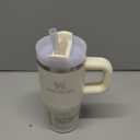 STANLEY Quencher H2.0 Tumbler with Handle and Straw 14 oz | Flowstate 3-Position Lid | Cup Holder Compatible for Travel | Insulated Stainless Steel Cup | BPA-Free | Cream 2.0