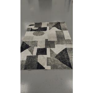 Modern Area Rug 5x7,Ombre Low Pile Rugs,Non-Slip Non-Shedding Bedroom Rug,Indoor Geometric Carpet for Bedroom Kitchen Dining Room Office Home Decor 5x7 Grey