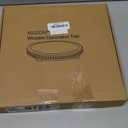 Handmade 12 Inch Decorative Tray, Small Beaded Tray Coffee Table Decor, Warm Brown Round Wooden Tray for Coffee Table, Dining Room Table Entryway and Living Room Table