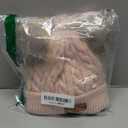 Yuoahcn Kids Winter Beanie Hat Scarf Gloves Set Knit Warm Toddler Winter Cap Gloves Neck Warmer for Boys Girls 1-8 Year (Light Pink)