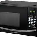 Emerson MW9255B Countertop Microwave Oven, 6 Pre-Programmed Settings, Removable Glass Turntable and Child Safety Lock, 0.9 Cu ft, 900W, Black