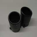 Pack of 2 Black Exhaust tip - Fit 1.5 to 2 Inch Exhaust Tail Pipe Diameter- Black Coated Stainless Steel - Car Muffler Tips
