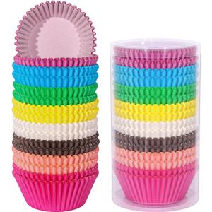 Rainbow Standard Cupcake Liners 400 Count Colorful Paper Baking Cups Disposable Cupcake Wrappers for Holiday and Party Baking Supplies