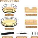 Snack Organizer - Versatile Snack Storage 2 Tier Lazy Susan with Convenient Grab-and-Go Design, Wood and Metal Snack Holder for Home, Office, Breakroom, 12.13" L x 12.13" W x 12.56" H