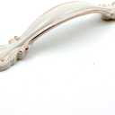 Jetland Cabinet Hardware Handle Pull - 5-Pack, Ivory White with Gold Edge, 2-1/2" (64mm) Hole Centers, PW8803W64