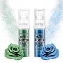 Edible Glitter Spray  Pandalab 10g / Bottle Ocean Blue & Emerald Green Food Grade Drink Shimmer Powder Luster Dust Spray for Cakes, Cocktails, Chocolate, Candy & Dessert Decoration