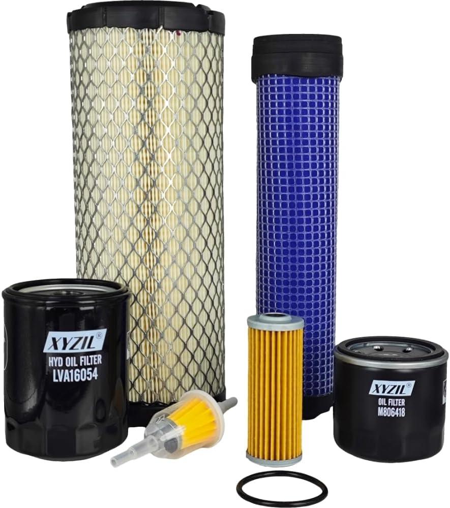 LVA21036 Service Maintenance Filter Kit Compatible with John Deere 1025R (-153036), 2025R (-103920) Compact Utility Tractor with 3TNV80F Engine M131802 LVA16054 AM116304 MIU804763 M806418