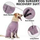 LIANZIMAU Dog Surgery Recovery Suit Full Body Alternative to Cone with Leg Sleeves Comfortable Spay Neuter Suit for Female Male Dogs Postoperative Protective Pet Clothes Pink XXXL