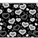 8x6ft Black Heart Backdrop 90s Backdrops for Photoshoot Valentines Decor Banner Birthday Props X-14