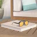 NIDOVIX Polarized Classic Vintage Aviator Sunglasses for Men Women Large Frame Retro 70s Sunglasses (A1 Black/Orange)