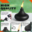 2 Pack Metal Table Top Torches, 24.5oz Citronella Torches for Outside, Refillable Flame Light Torch, Decorative Tabletop Lantern for Yard, Patio, Deck, Garden, Party, Landscape