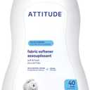 ATTITUDE Liquid Fabric Softener, Plant-Based & Vegan, HE Compatible, Naturally Derived, Wildflowers Scent, 40 Loads, 33.8 Fl Oz