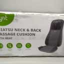 Shiatsu Neck & Back Massager for Chair, Deep Tissue Kneading Chair Pad, Black