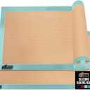 GORILLA GRIP Reusable Nonstick Silicone Baking Mat, 2-Pack, 20.5x14.62, 2/3 Sheet, BPA-Free Oven Safe Food Liner for Cookie Sheets, No Mess Easy Clean Pastry Mats, Holiday Baking Essentials, Mint