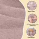 Rocking Chair Cushion - Chenille Fabric, High-Density Sponge, Durable Comfort Non-Slip Bottom Tufted Seat Pads with Ties, ChenillePink, 44x19x4 inch